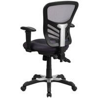 Flash Furniture HL-0001-DK-GY-GG Mid-Back Dark Gray Mesh Office Chair with Triple Paddle Control and Infinite-Locking Back Angle