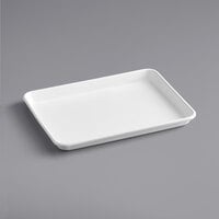 Baker's Mark Quarter Size 18 Gauge Non-Stick 9 1/2" x 13" White Wire in Rim Aluminum Bun / Sheet Pan / Tray