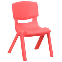 Flash Furniture YU-YCX-003-RED-GG Red Plastic Stackable School Chair