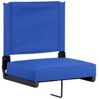 Flash Furniture XU-STA-BL-GG Grandstand Blue Ultra-Padded Bleacher Comfort Seat