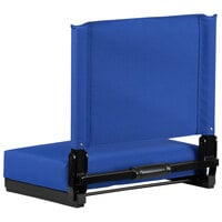Flash Furniture XU-STA-BL-GG Grandstand Blue Ultra-Padded Bleacher Comfort Seat