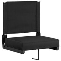 Flash Furniture XU-STA-BK-GG Grandstand Black Ultra-Padded Bleacher Comfort Seat