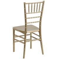 Flash Furniture LE-GOLD-GG Hercules Premium Series Gold Resin Stacking Chiavari Chair