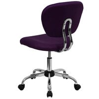 Flash Furniture H-2376-F-PUR-GG Mid-Back Purple Mesh Office Chair with Chrome Base