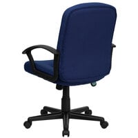 Flash Furniture GO-ST-6-NVY-GG Mid-Back Navy Fabric Office Chair with Nylon Arms