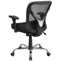 Flash Furniture GO-2032-GG Hercules Series Big & Tall Mid-Back Black Mesh Office Chair