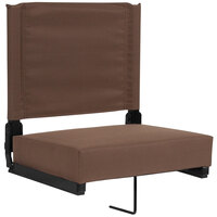 Flash Furniture XU-STA-BRN-GG Grandstand Brown Ultra-Padded Bleacher Comfort Seat