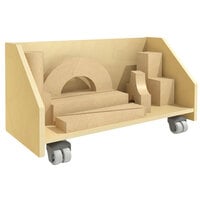 Whitney Brothers WB4374 24 inch x 16 inch x 15 inch Mobile Building Block Storage Cart