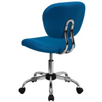 Flash Furniture H-2376-F-TUR-GG Mid-Back Turquoise Mesh Office Chair with Chrome Base