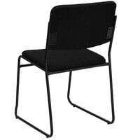Flash Furniture XU-8700-BLK-B-30-GG Hercules Series High Density Black Fabric Stacking Chair with Black Sled Base