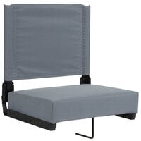 Flash Furniture XU-STA-GY-GG Grandstand Gray Ultra-Padded Bleacher Comfort Seat