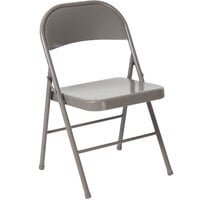 Flash Furniture BD-F002-GY-GG Hercules Series Double Braced Gray Metal Folding Chair