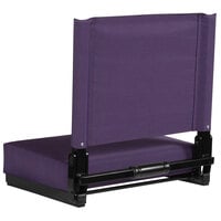 Flash Furniture XU-STA-DKPUR-GG Grandstand Dark Purple Ultra-Padded Bleacher Comfort Seat