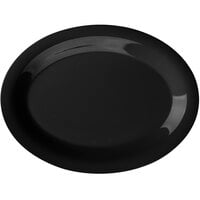 GET OP-120-BK 12" x 9" Black Elegance Oval Black Platter - 12/Case