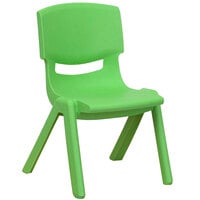 Flash Furniture YU-YCX-003-GREEN-GG Green Plastic Stackable School Chair