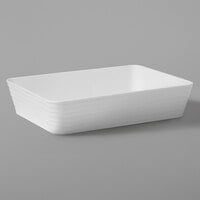 American Metalcraft B14W Del Mar 4.9 Qt. Rectangular White Plastic Stackable Serving Dish