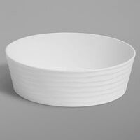 American Metalcraft B10W Del Mar 2.5 Qt. Round White Plastic Stackable Serving Bowl