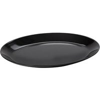 GET OP-1411-BK Settlement 14" x 10 3/4" Black Melamine Oval Coupe Platter   - 12/Case