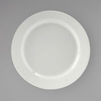 Tuxton FPA-110 Pacifica 11" Bright White Embossed China Plate - 12/Case