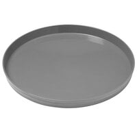 American Metalcraft BL12G Del Mar 12 inch Round Gray Plastic Stackable Serving Tray / Lid