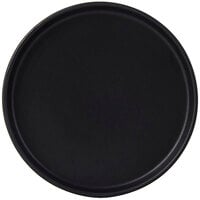 Tuxton VBAS064 TuxTrendz Zion Matte Black 6 1/2" Straight-Sided China Plate - 24/Case