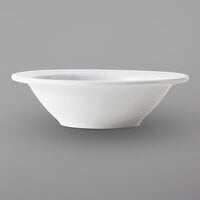Tuxton FPD-052N Pacifica 5.75 oz. Bright White Embossed China Fruit Dish - 36/Case