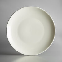 Acopa 11 inch Round Ivory (American White) Coupe Stoneware Plate - 12/Case