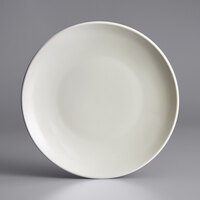 Acopa 10 1/2 inch Round Ivory (American White) Coupe Stoneware Plate - 12/Case
