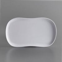 Carlisle 5300902 Stadia 13 1/8" x 7 5/8" White Melamine Platter - 12/Case