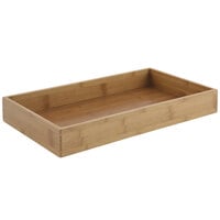 Bon Chef 9327 20 3/8 inch x 11 5/8 inch x 2 3/4 inch Rectangular Bamboo Underliner for Cold Wave Platter