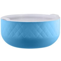 Bon Chef Diamond Collection Cold Wave 10.10 Qt. Caribbean Blue Triple Wall Bowl with Cover