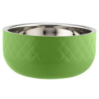 Bon Chef Diamond Collection Cold Wave 3.4 Qt. Lime Green Triple Wall Bowl with Cover