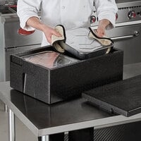 Vollrath Black Top Loading EPP Insulated Food Pan Carrier - 6 inch Deep Full-Size Pan Max Capacity