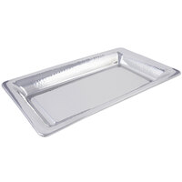 Bon Chef 9323H Cold Wave 21 1/8 inch x 12 3/4 inch Rectangular Hammered Finish Double Wall Stainless Steel Platter