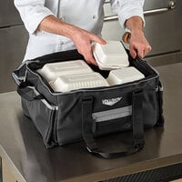 Vollrath VCBM300 3-Series Medium Insulated Food Pan Carrier / Catering Bag, 17 inch x 13 inch x 9 inch - Holds (2) Half Size Food Pans