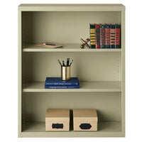 Hirsh 21989 Putty 3-Shelf Welded Steel Bookcase - 34 1/2 inch x 13 inch x 42 inch