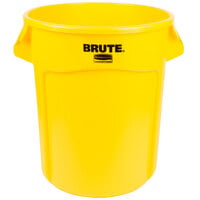 Rubbermaid FG262000YEL BRUTE 20 Gallon Yellow Round Trash Can
