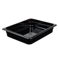 Cambro 22HP110 H-Pan™ 1/2 Size Black High Heat Plastic Food Pan - 2 1/2" Deep