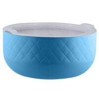 Bon Chef Diamond Collection Cold Wave 3.4 Qt. Caribbean Blue Triple Wall Bowl with Cover