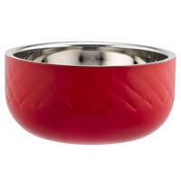 Bon Chef Diamond Collection Cold Wave 3.4 Qt. Red Triple Wall Bowl with Cover