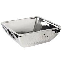 Bon Chef 9332DI Diamond Collection Cold Wave 3 Qt. Stainless Steel Square Triple Wall Bowl