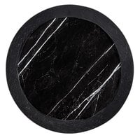 American Metalcraft MBR16 16 inch Round Black Marble / Slate Two-Tone Melamine Serving Platter