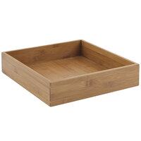 Bon Chef 9326 11 1/4 inch x 11 1/4 inch x 2 5/8 inch Square Bamboo Underliner for Cold Wave Platter