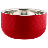 Bon Chef Diamond Collection Cold Wave 1 Qt. Red Triple Wall Bowl