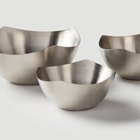 American Metalcraft SB400 5.5 oz. Round Satin Finish Stainless Steel Snack Bowl / Sauce Cup