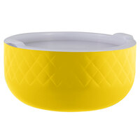 Bon Chef Diamond Collection Cold Wave 3.4 Qt. Yellow Triple Wall Bowl with Cover