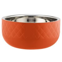Bon Chef Diamond Collection Cold Wave 3.4 Qt. Orange Triple Wall Bowl with Cover