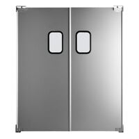 Curtron Service-Pro Series 20 Double Aluminum Swinging Traffic Door - 72 inch x 84 inch Door Opening