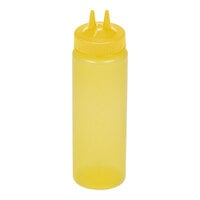 Vollrath Traex® Color-Mate™ 24 oz. Yellow Twin Tip™ Wide Mouth Squeeze Bottle