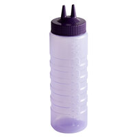 Vollrath 2324C-54 Traex® Color-Mate™ 24 oz. Purple Twin Tip™ Ridged Wide Mouth Squeeze Bottle